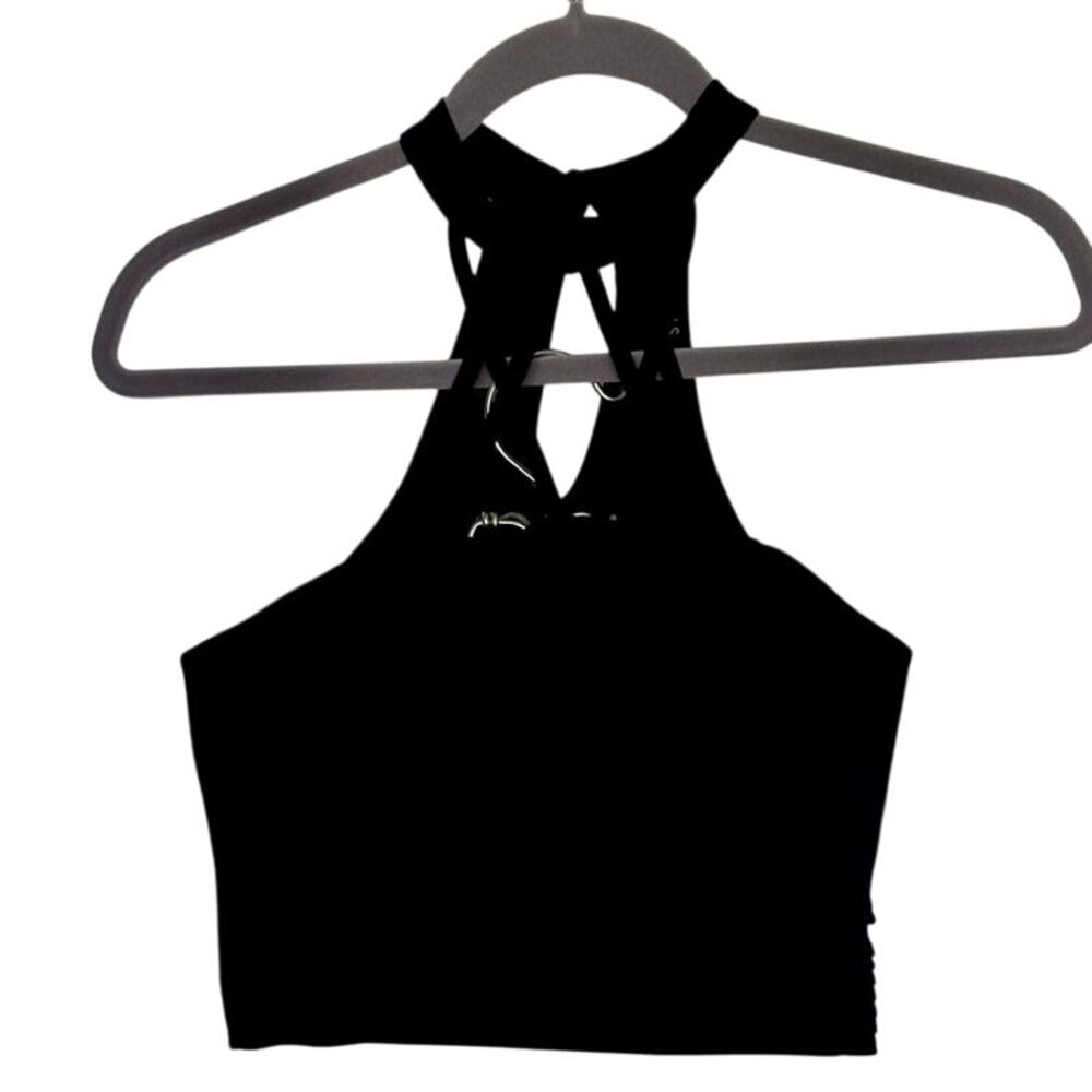 Iris mock neck criss cross crop‎ top size small